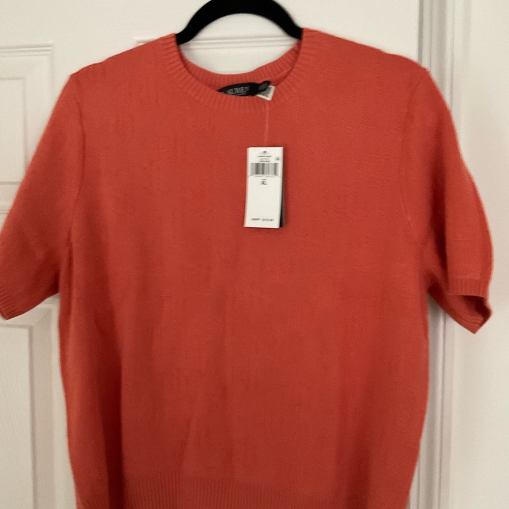 Ralph Lauren Monogram Jacquard Short Sleeve Sweater